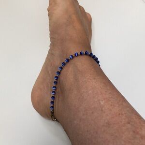 Anklet & bracelet Beaded Bundle! Preloved very good condition! Blue